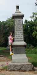 Elizabeth on a Gettysbug monument