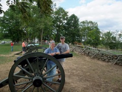 Anne and Rob at a cannon